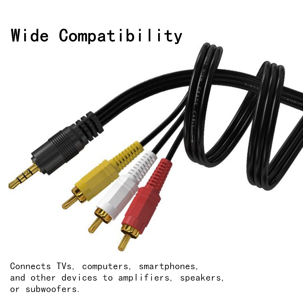 Home Cinema Tv - 3,5 mm naar 3 RCA Audio
