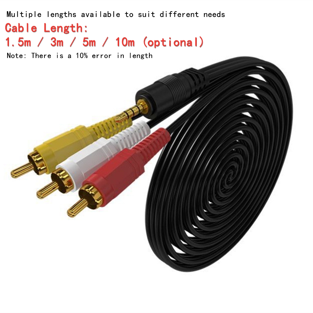 3,5 mm naar 3 RCA Audio Video  - Home Cinema Tv recensie en prijs