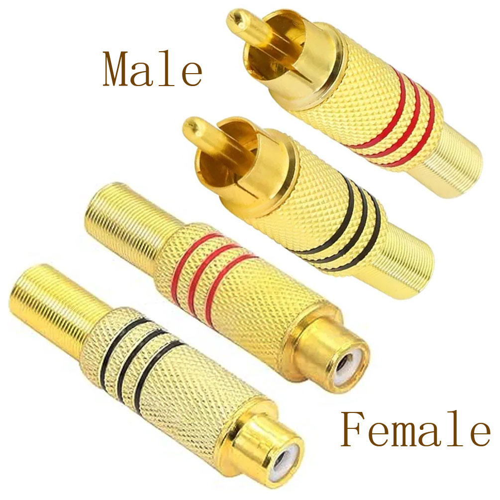 4 STKS RCA-stekker Vergulde so - Audio Home Cinema recensie en prijs